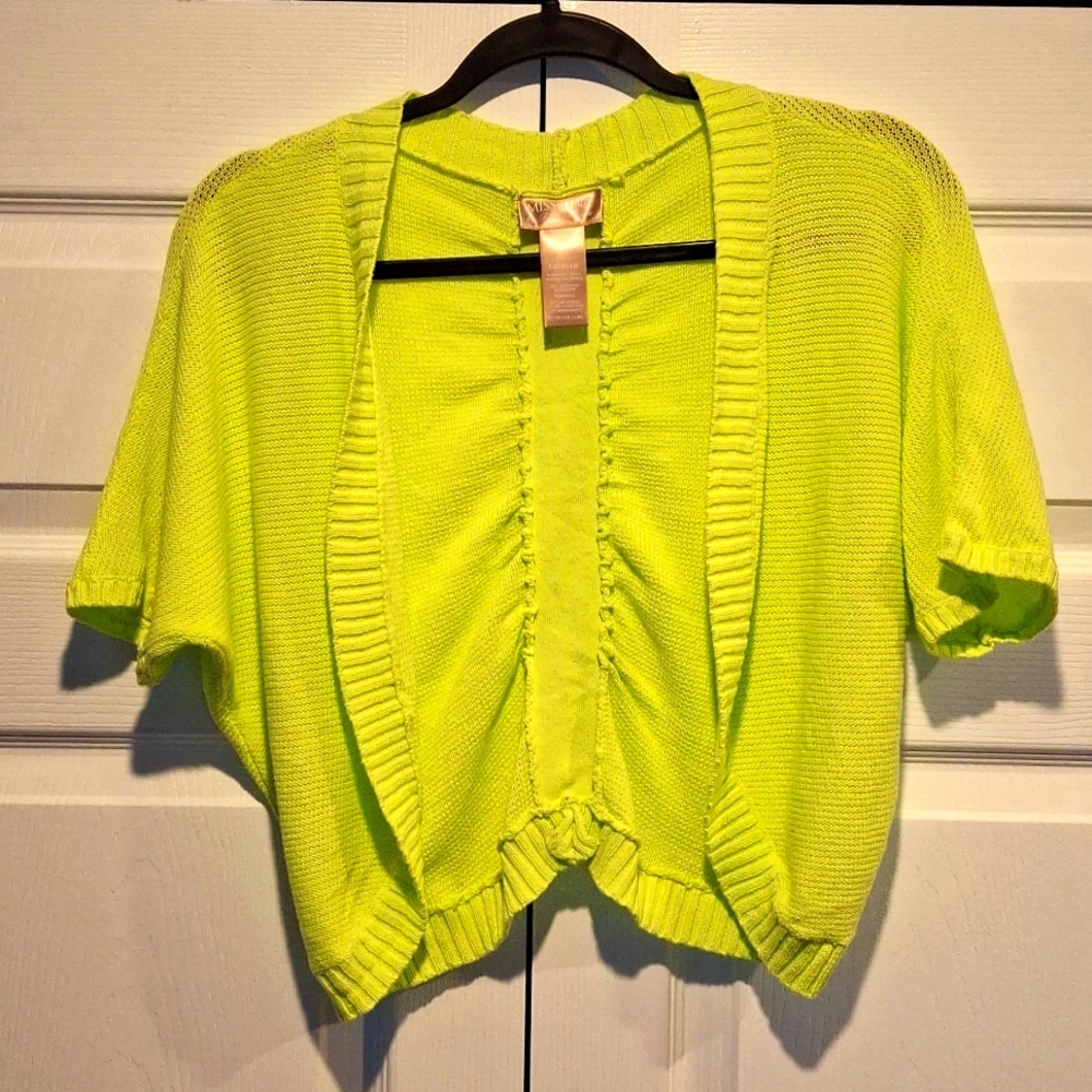 Miss Tina by Tina Knowles Lime Green Knitted Shrug